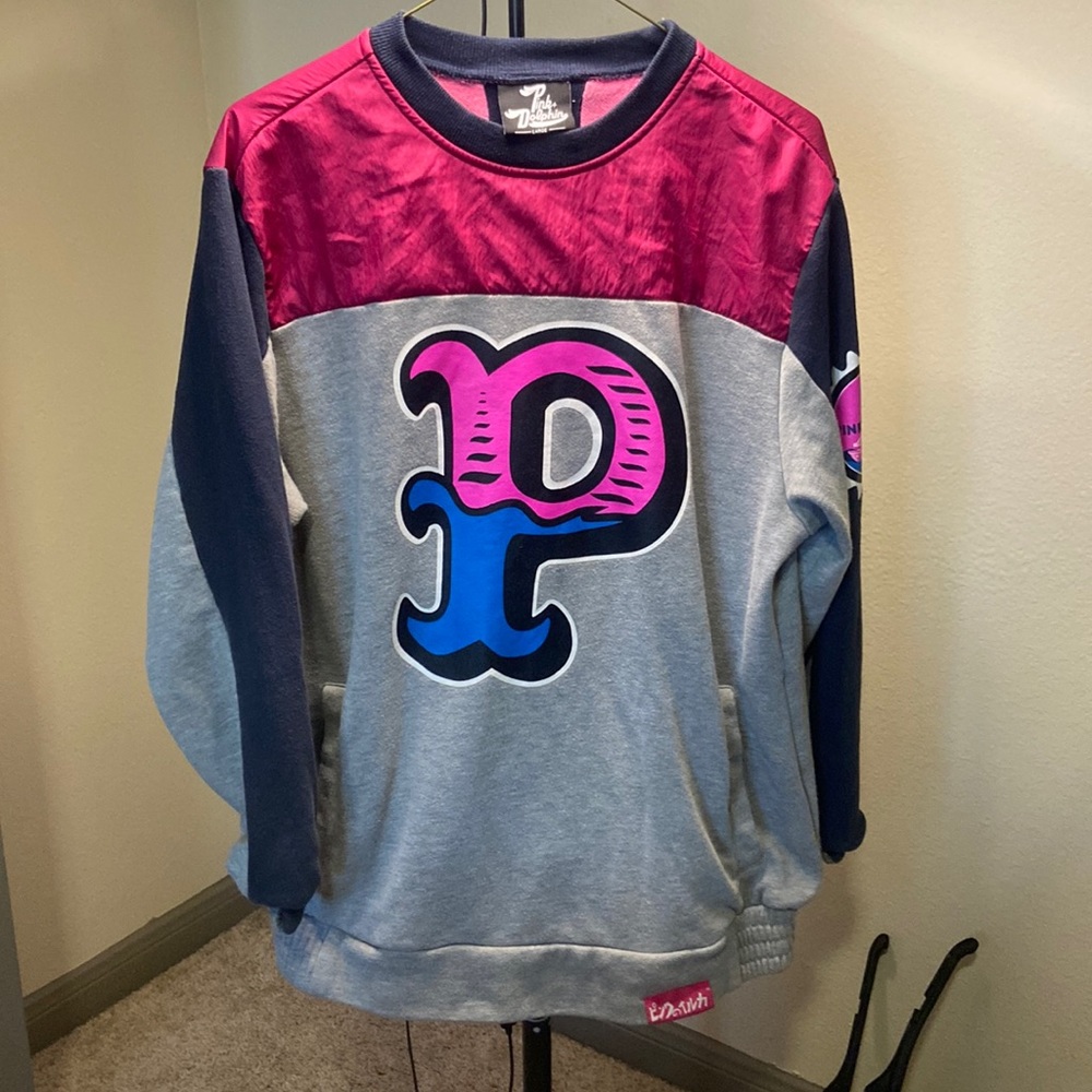 Pink Dolphin Sweater 2022 size large blue gray pink